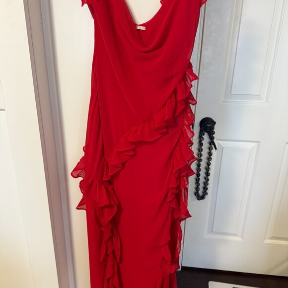 Ariela cherry ruffle maxi dress- Size L - Never worn - Picture 1 of 4